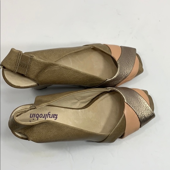 Farylrobin leather peep toe wedges size 11 - Picture 10 of 11